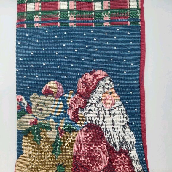 Riverdale Christmas Stocking Santa Tapestry Woven Multi-colored - Picture 4 of 9